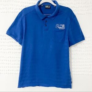 UK Style bright colbalt polo shirt m